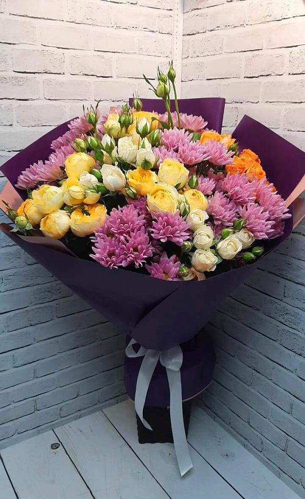 Букет цветов из: Хризантемы и Розы в Надвоицах