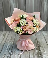 Букет цветов из:  Гвоздики, Розы и Хризантемы #REPLACE_PRED# Надвоицах