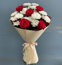 Букет цветов из:  Розы и Хризантемы в Надвоицах