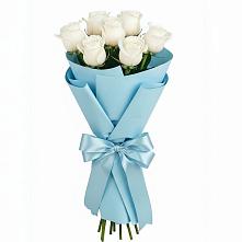 Букет 7 белых роз Проуд в Надвоицах