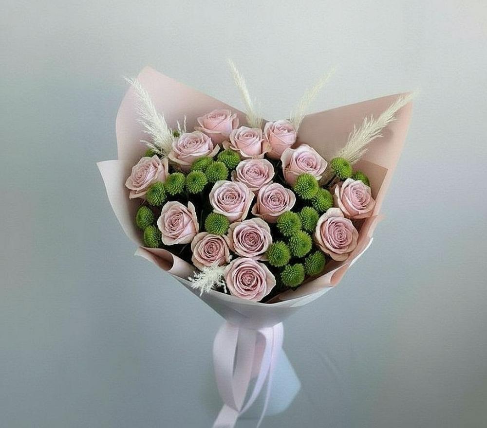 Букет цветов из: Розы и Хризантемы в Надвоицах