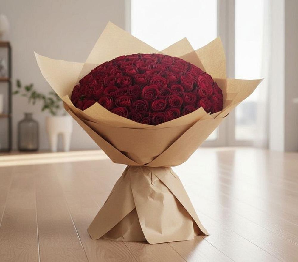 Букет 101 Красная роза в Надвоицах
