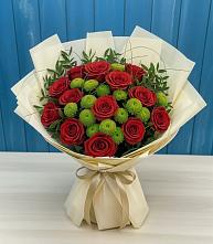 Букет цветов из:  Розы и Хризантемы в Надвоицах