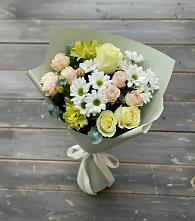 Букет цветов из:  Альстромерии, Розы и Хризантемы в Надвоицах