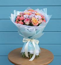 Букет цветов из:  Хризантемы и Розы в Надвоицах